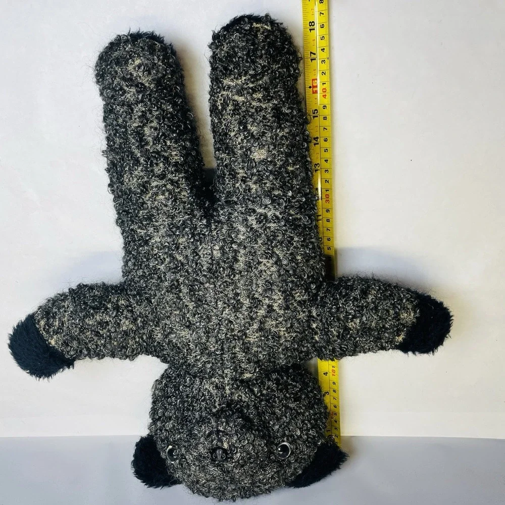 Teddy‎ Bear Black Old Vintage Look Plush Bear Artist Shaggy 18